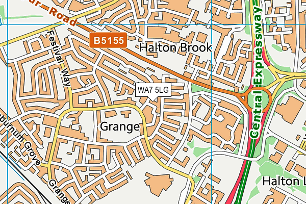 WA7 5LG map - OS VectorMap District (Ordnance Survey) WA7 5LG map - OS VectorMap District (Ordnance Survey)