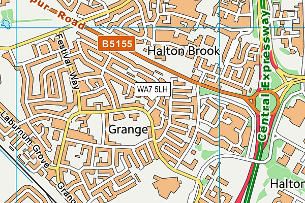 WA7 5LH map - OS VectorMap District (Ordnance Survey) WA7 5LH map - OS VectorMap District (Ordnance Survey)