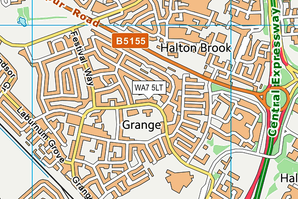 WA7 5LT map - OS VectorMap District (Ordnance Survey) WA7 5LT map - OS VectorMap District (Ordnance Survey)