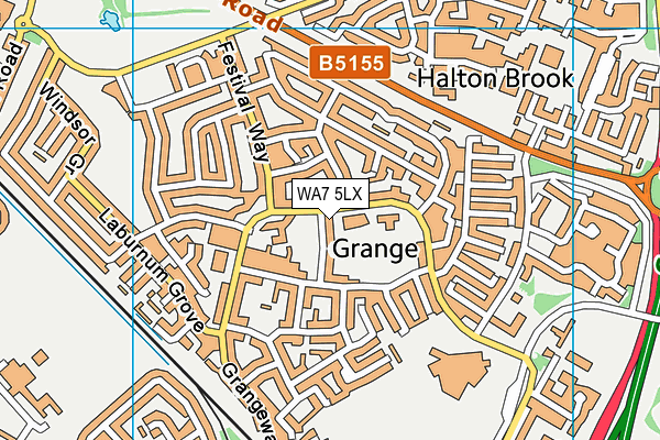 WA7 5LX map - OS VectorMap District (Ordnance Survey) WA7 5LX map - OS VectorMap District (Ordnance Survey)