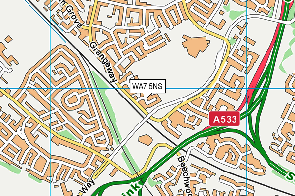 WA7 5NS map - OS VectorMap District (Ordnance Survey) WA7 5NS map - OS VectorMap District (Ordnance Survey)
