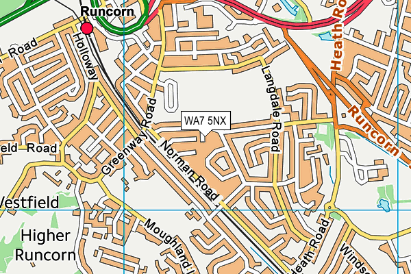 WA7 5NX map - OS VectorMap District (Ordnance Survey) WA7 5NX map - OS VectorMap District (Ordnance Survey)