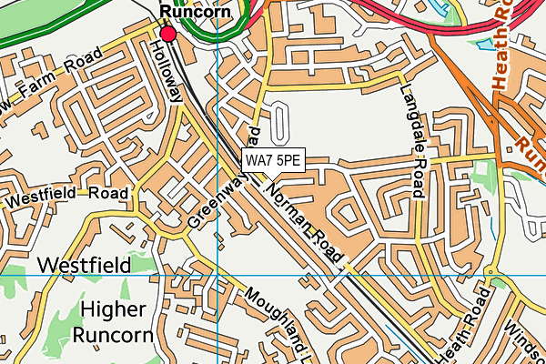 WA7 5PE map - OS VectorMap District (Ordnance Survey) WA7 5PE map - OS VectorMap District (Ordnance Survey)