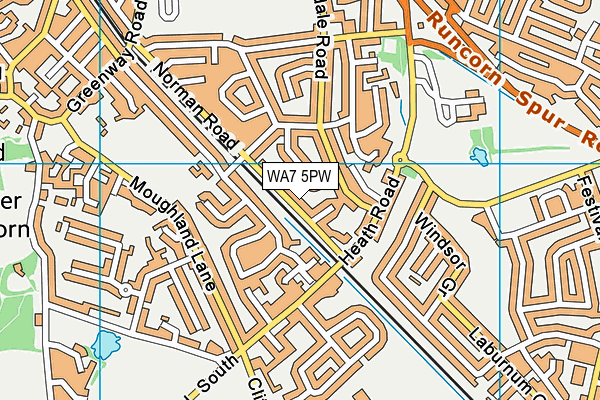 WA7 5PW map - OS VectorMap District (Ordnance Survey) WA7 5PW map - OS VectorMap District (Ordnance Survey)