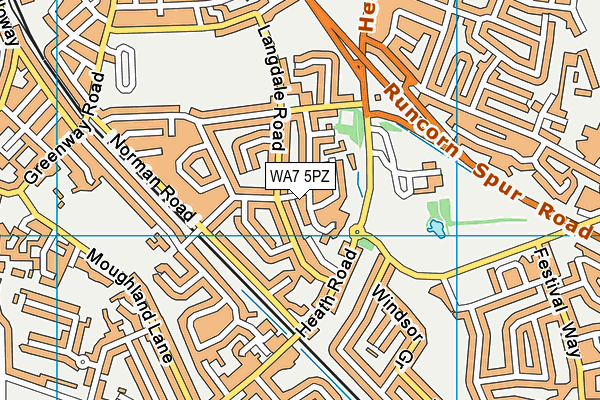 WA7 5PZ map - OS VectorMap District (Ordnance Survey) WA7 5PZ map - OS VectorMap District (Ordnance Survey)