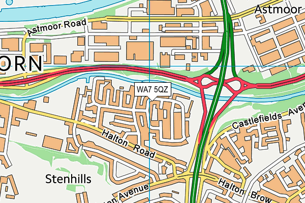WA7 5QZ map - OS VectorMap District (Ordnance Survey) WA7 5QZ map - OS VectorMap District (Ordnance Survey)