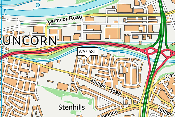 WA7 5SL map - OS VectorMap District (Ordnance Survey)