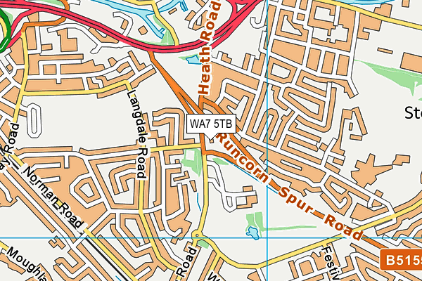 WA7 5TB map - OS VectorMap District (Ordnance Survey) WA7 5TB map - OS VectorMap District (Ordnance Survey)