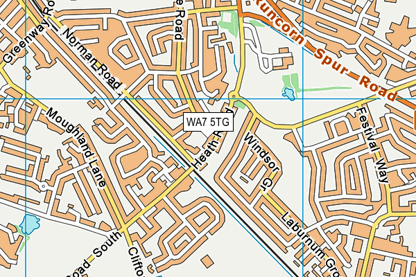 WA7 5TG map - OS VectorMap District (Ordnance Survey) WA7 5TG map - OS VectorMap District (Ordnance Survey)