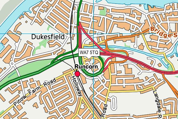 WA7 5TQ map - OS VectorMap District (Ordnance Survey) WA7 5TQ map - OS VectorMap District (Ordnance Survey)
