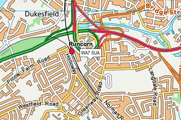WA7 5UA map - OS VectorMap District (Ordnance Survey) WA7 5UA map - OS VectorMap District (Ordnance Survey)