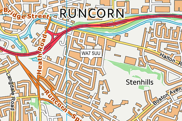 WA7 5UU map - OS VectorMap District (Ordnance Survey) WA7 5UU map - OS VectorMap District (Ordnance Survey)
