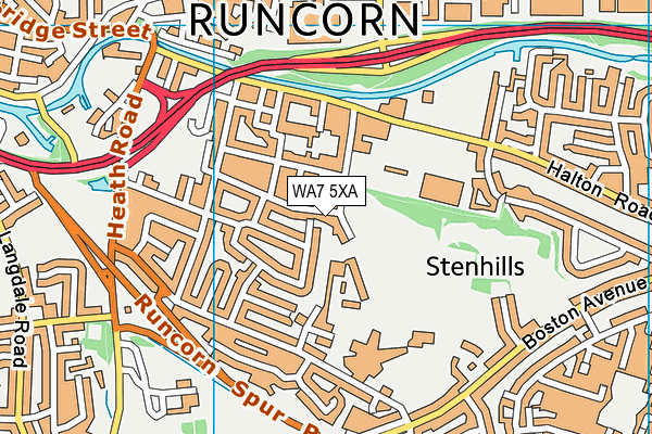 WA7 5XA map - OS VectorMap District (Ordnance Survey) WA7 5XA map - OS VectorMap District (Ordnance Survey)