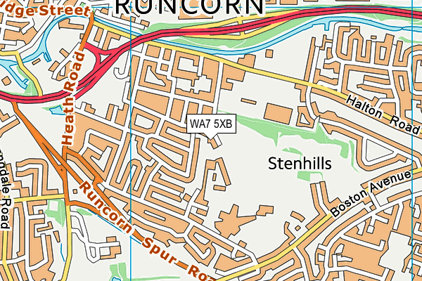 WA7 5XB map - OS VectorMap District (Ordnance Survey) WA7 5XB map - OS VectorMap District (Ordnance Survey)