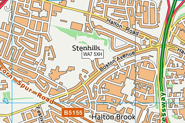WA7 5XH map - OS VectorMap District (Ordnance Survey) WA7 5XH map - OS VectorMap District (Ordnance Survey)