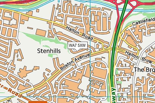 WA7 5XW map - OS VectorMap District (Ordnance Survey) WA7 5XW map - OS VectorMap District (Ordnance Survey)