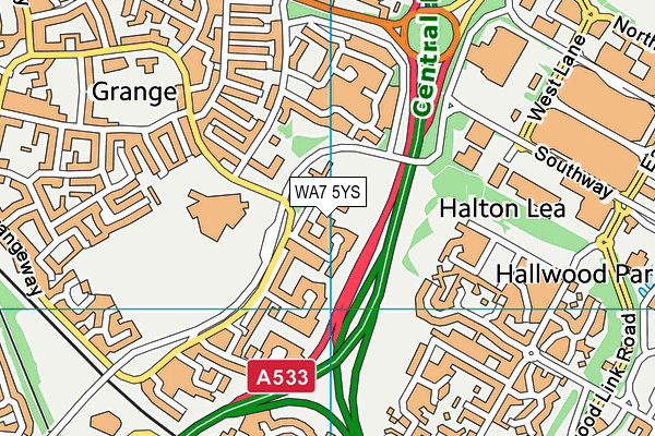 WA7 5YS map - OS VectorMap District (Ordnance Survey) WA7 5YS map - OS VectorMap District (Ordnance Survey)