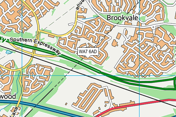 WA7 6AD map - OS VectorMap District (Ordnance Survey)