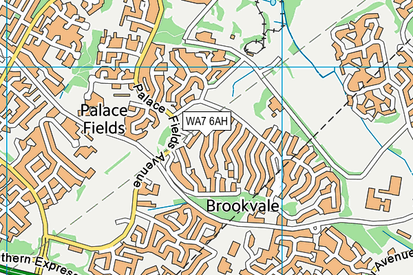 WA7 6AH map - OS VectorMap District (Ordnance Survey) WA7 6AH map - OS VectorMap District (Ordnance Survey)