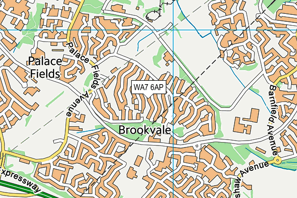 WA7 6AP map - OS VectorMap District (Ordnance Survey)