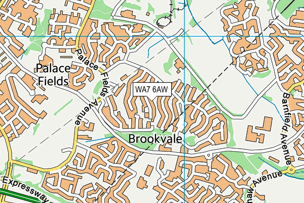 WA7 6AW map - OS VectorMap District (Ordnance Survey) WA7 6AW map - OS VectorMap District (Ordnance Survey)