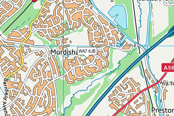 WA7 6JB map - OS VectorMap District (Ordnance Survey) WA7 6JB map - OS VectorMap District (Ordnance Survey)