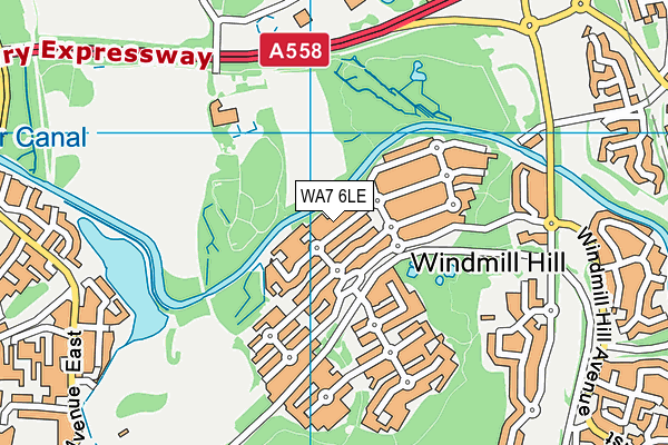 WA7 6LE map - OS VectorMap District (Ordnance Survey)