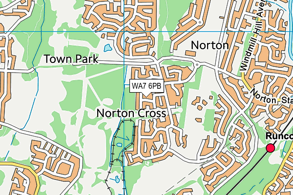 WA7 6PB map - OS VectorMap District (Ordnance Survey)