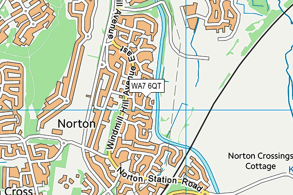 WA7 6QT map - OS VectorMap District (Ordnance Survey)