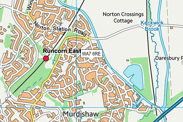 WA7 6RE map - OS VectorMap District (Ordnance Survey)