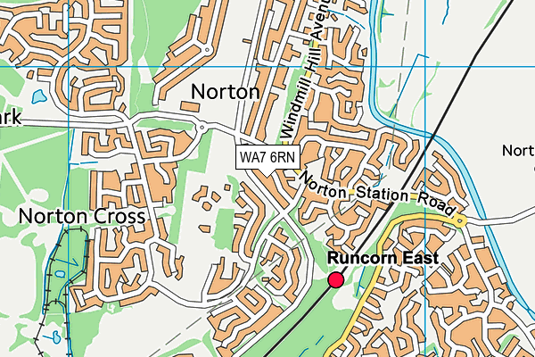 WA7 6RN map - OS VectorMap District (Ordnance Survey)