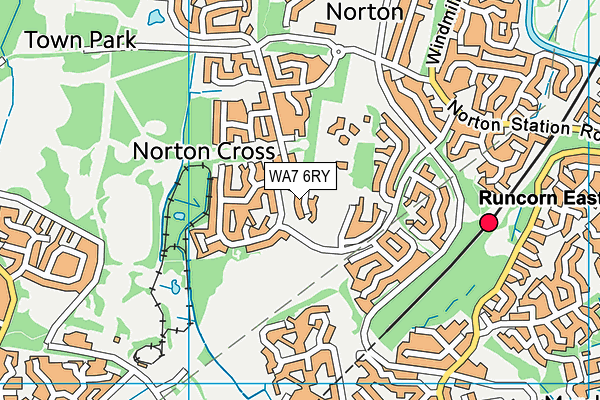 WA7 6RY map - OS VectorMap District (Ordnance Survey)