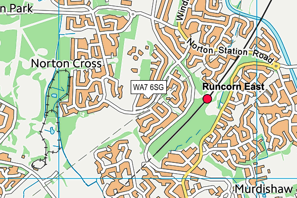WA7 6SG map - OS VectorMap District (Ordnance Survey)