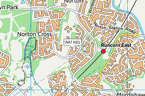 WA7 6SQ map - OS VectorMap District (Ordnance Survey)