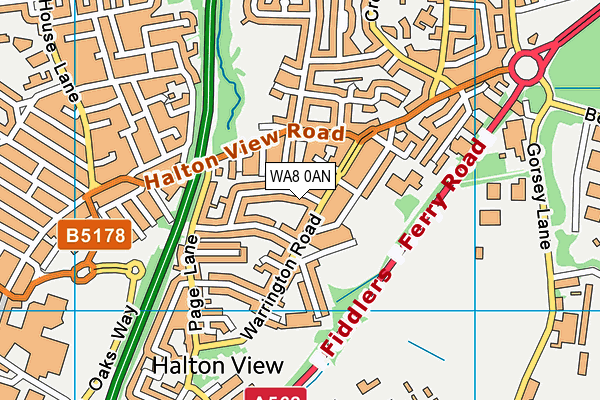 WA8 0AN map - OS VectorMap District (Ordnance Survey) WA8 0AN map - OS VectorMap District (Ordnance Survey)