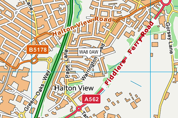 WA8 0AW map - OS VectorMap District (Ordnance Survey) WA8 0AW map - OS VectorMap District (Ordnance Survey)