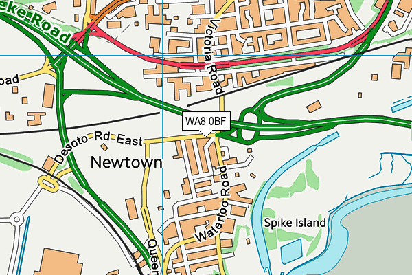 WA8 0BF map - OS VectorMap District (Ordnance Survey) WA8 0BF map - OS VectorMap District (Ordnance Survey)