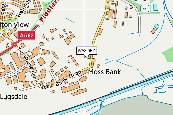 WA8 0FZ map - OS VectorMap District (Ordnance Survey) WA8 0FZ map - OS VectorMap District (Ordnance Survey)