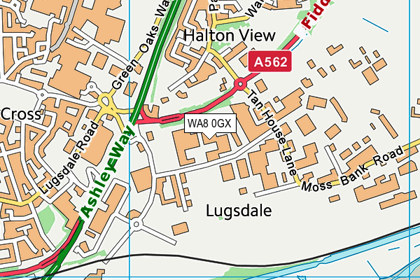 WA8 0GX map - OS VectorMap District (Ordnance Survey) WA8 0GX map - OS VectorMap District (Ordnance Survey)