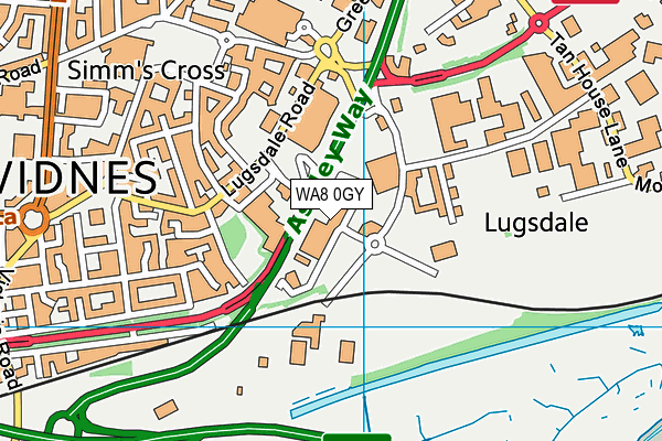 WA8 0GY map - OS VectorMap District (Ordnance Survey) WA8 0GY map - OS VectorMap District (Ordnance Survey)
