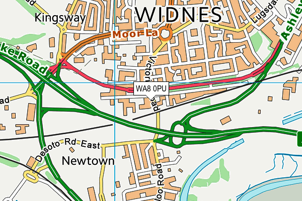 WA8 0PU map - OS VectorMap District (Ordnance Survey) WA8 0PU map - OS VectorMap District (Ordnance Survey)