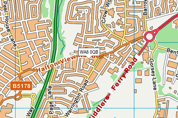WA8 0QB map - OS VectorMap District (Ordnance Survey) WA8 0QB map - OS VectorMap District (Ordnance Survey)