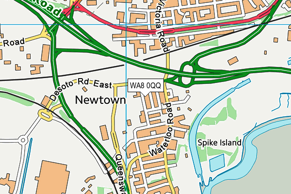 WA8 0QQ map - OS VectorMap District (Ordnance Survey) WA8 0QQ map - OS VectorMap District (Ordnance Survey)