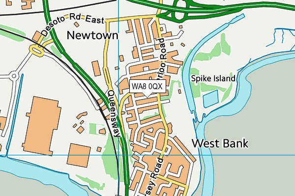 WA8 0QX map - OS VectorMap District (Ordnance Survey) WA8 0QX map - OS VectorMap District (Ordnance Survey)