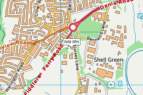 WA8 0RH map - OS VectorMap District (Ordnance Survey) WA8 0RH map - OS VectorMap District (Ordnance Survey)