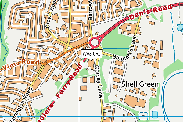 WA8 0RJ map - OS VectorMap District (Ordnance Survey) WA8 0RJ map - OS VectorMap District (Ordnance Survey)