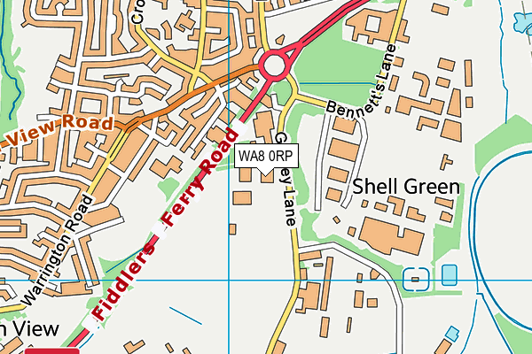 WA8 0RP map - OS VectorMap District (Ordnance Survey)