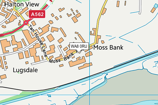 WA8 0RU map - OS VectorMap District (Ordnance Survey) WA8 0RU map - OS VectorMap District (Ordnance Survey)