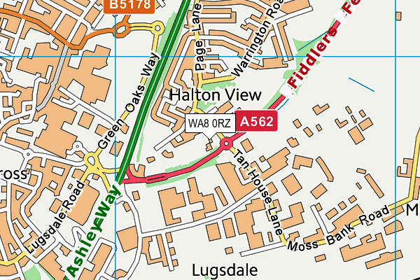 WA8 0RZ map - OS VectorMap District (Ordnance Survey) WA8 0RZ map - OS VectorMap District (Ordnance Survey)