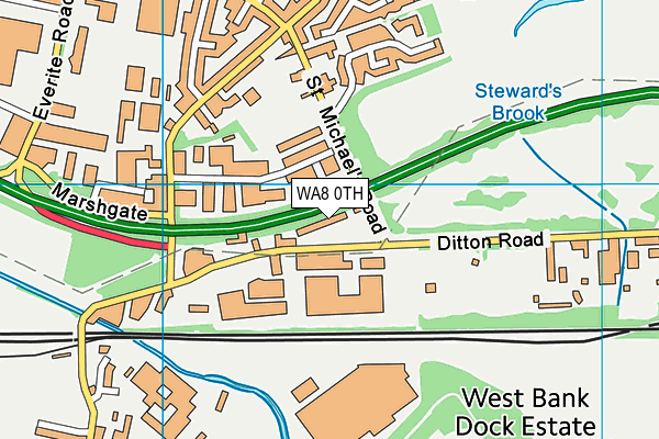 WA8 0TH map - OS VectorMap District (Ordnance Survey) WA8 0TH map - OS VectorMap District (Ordnance Survey)